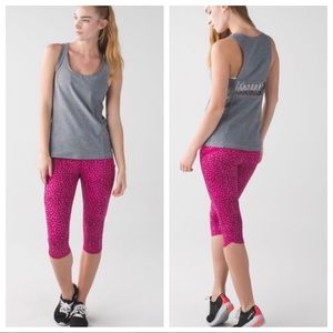 🆕Rare Lululemon Pink Dots Top Speed Crop Pants